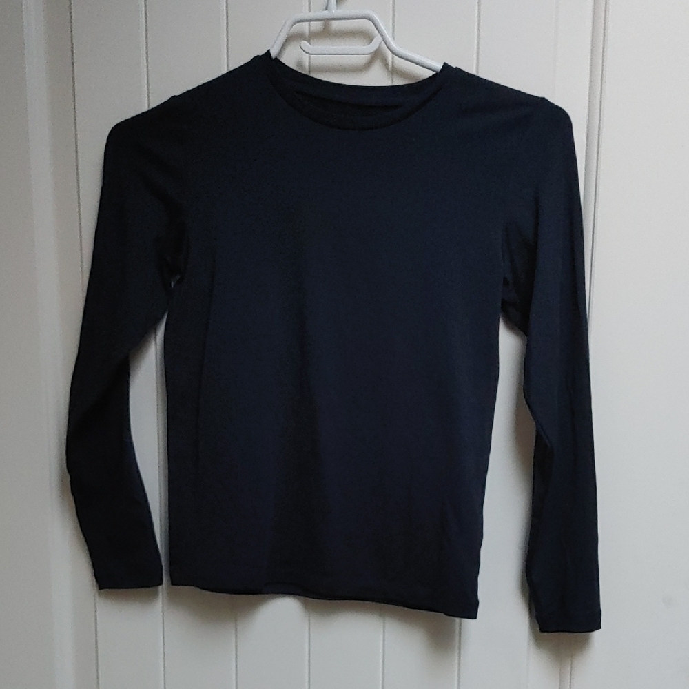 Joe Fresh Dark Navy Blue Basic Classic Long Sleeve Top Kids children Large